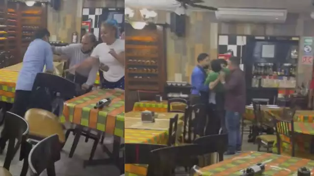 Pelea entre meseros de restaurante en Tampico