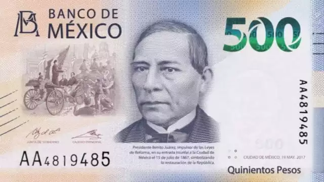 Billete de Benito Juárez se vende en 300 mil pesos