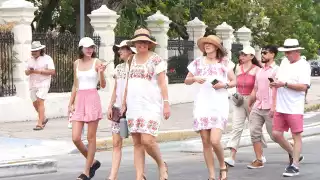 Sol 'corretea' a integrantes de la Marcha Rosa en Mérida