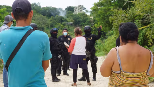 Las autoridades argumentaron que los invasores vivían a unos metros de una práctica de tiro de la SSP
