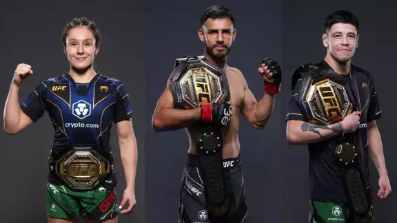 Los tres campeones mexicanos de la UFC Los tres campeones mexicanos de la UFC