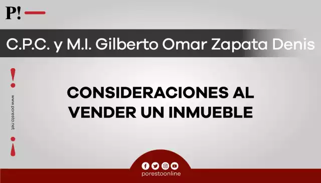 Consideraciones al vender un inmueble