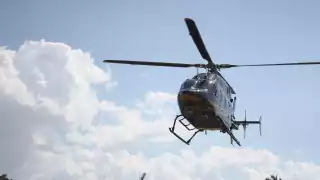 Helicóptero de la SSP traslada de urgencia a una joven herida de gravedad de Tizimín a Mérida