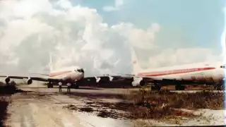 Los aviones aterrizaban en la pista preparada para ello, y que ahora se encuentra dentro de la ciudad de Cancún