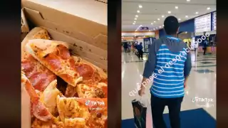 Los jóvenes lograron meter al cine la pizza sin levantar sospechas