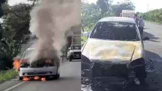 Al lugar llegaron elementos policiales y de protección civil de Akil