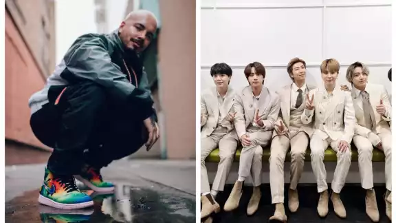 J Balvin y BTS