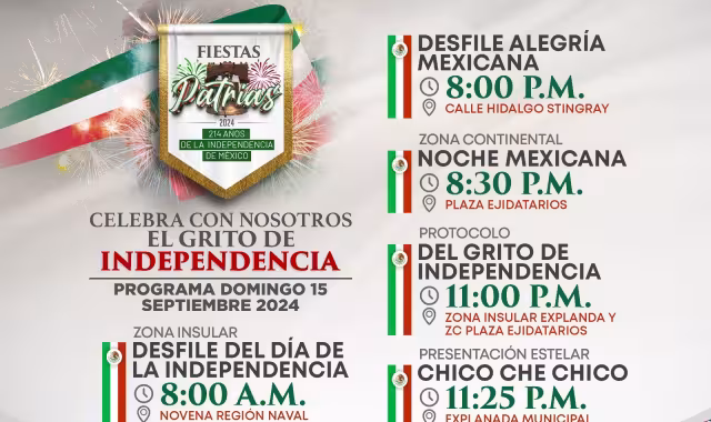 Grito de Independencia en Isla Mujeres: Actividades para el 15 de septiembre