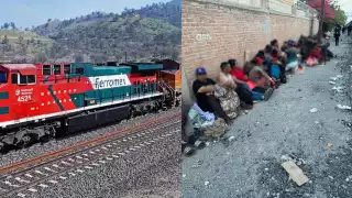 INM rescata a 61 migrantes en el patio de la empresa Ferromex en Torreón