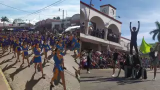 Atletas medallistas de Tizimín encabezaron varios contingentes del desfile