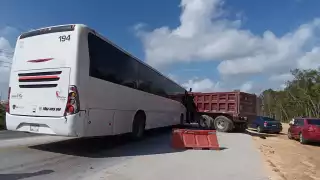 El percance ocurrió a unos metros de la cochera del Tren Maya