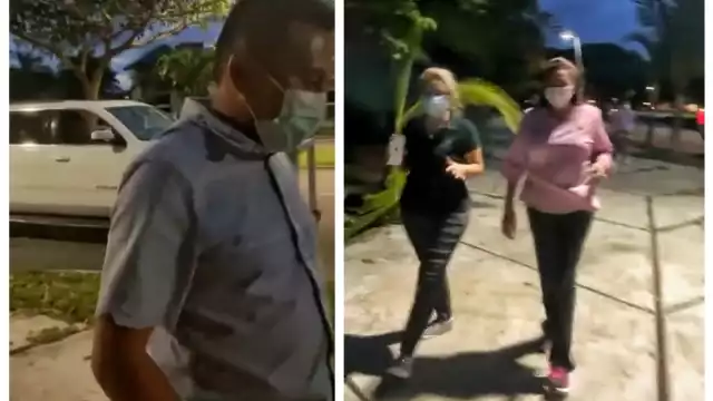El chofer de la camioneta incluso intentó amedrentar a la persona que grabó el video