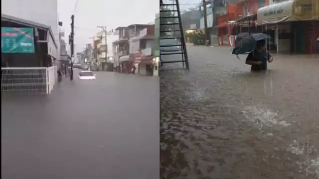 Calles, comercios, hospitales, son afectados por la inundación. Foto: Internet