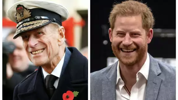 Felipe de Edimburgo y el príncipe Harry Felipe de Edimburgo y el príncipe Harry