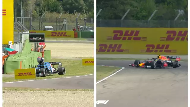 Momentos después del incidente del Checo Pérez