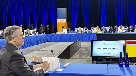 Ebrard exhortó a realizar un cambio de relaciones que sea conveniente para las Américas. Foto: Especial Ebrard exhortó a realizar un cambio de relaciones que sea conveniente para las Américas. Foto: Especial
