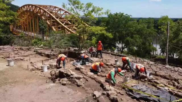 Trabajos de salvamento arqueológico en el Tren Maya