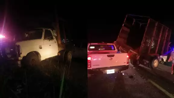 La camioneta se encontraba descompuesta y el choque fue por alcance