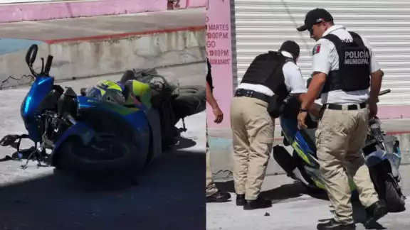 Tras el hecho, los pasajeros de la motocicleta resultaron con lesiones.