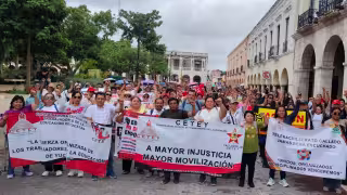 Maestros de la CNTE en Yucatán inician protesta en Mérida