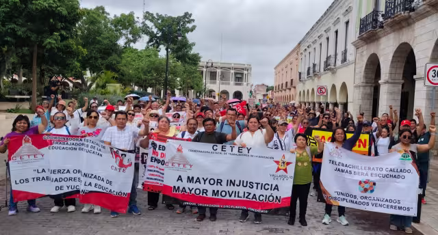 Maestros de la CNTE en Yucatán inician protesta en Mérida