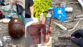 Hallan basura peligrosa en playas de anidación de tortugas en Mahahual