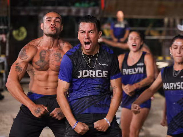 El equipo azul en Exatlón