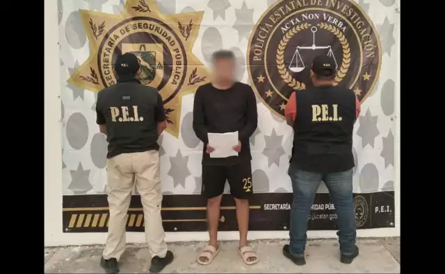 El malechor fue capturado por elementos de la SSP Yucatán.