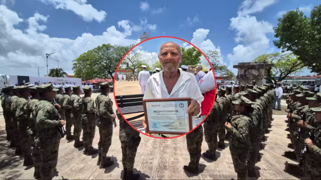 Reconocen a José Luis Flores Rinford por más de 60 años de trabajo en el mar.