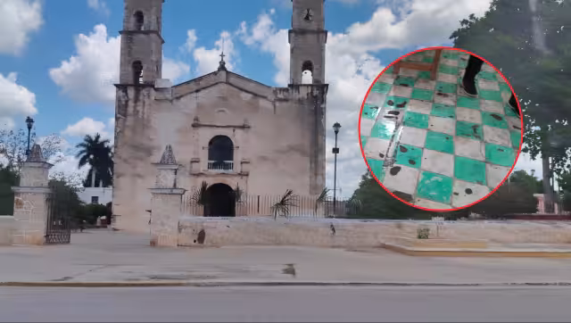 Feligreses de Bécal piden al INAH intervenir en la parroquia de Nuestra Señora de la Natividad.