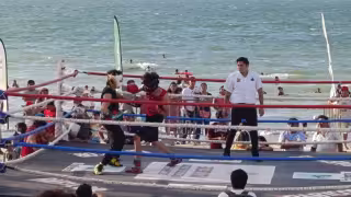 Por primera vez, el boxeo amateur llegó a Playa Bonita en Campeche