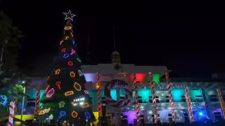 Así fue el encendido del árbol de Navidad y la inauguración de las villas en Chetumal