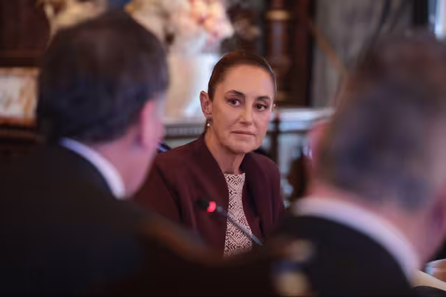 La presidenta Claudia Sheinbaum se reunió en Palacio Nacional con una delegación de Canadá encabezada por Dominic LeBlanc.