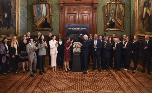 La Copa del Mundo visitó Palacio Nacional