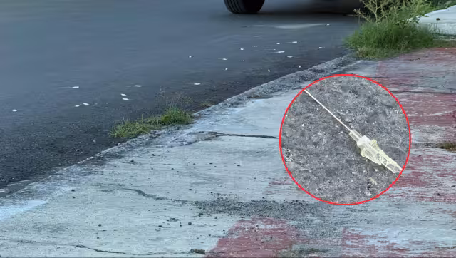 Hallan alrededor de 80 agujas de jeringas tiradas en la colonia San Patricio, en Champotón.