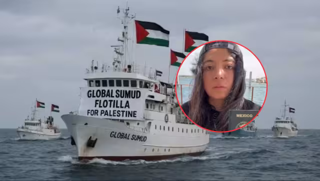México repatria a connacional interceptada en flotilla rumbo a Gaza.