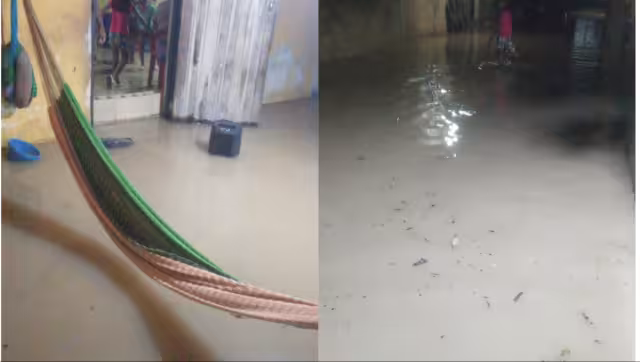 Familias amanecen entre inundaciones tras intensa lluvia en comunidad de Calkiní
