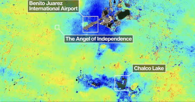 Asi lucen los hundimientos en la CDMX