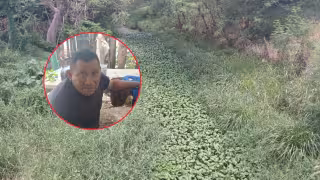 Denuncian en Escárcega dren lleno de maleza, mosquitos y abejas; temen inundaciones y ataques