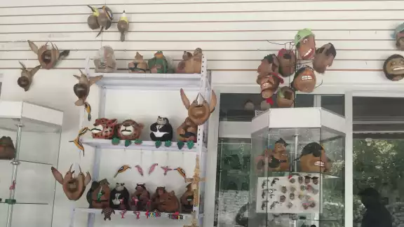 Mantiene sus puertas abiertas todo el año desde el 2022; venden artículos como tallados de coco Mantiene sus puertas abiertas todo el año desde el 2022; venden artículos como tallados de coco