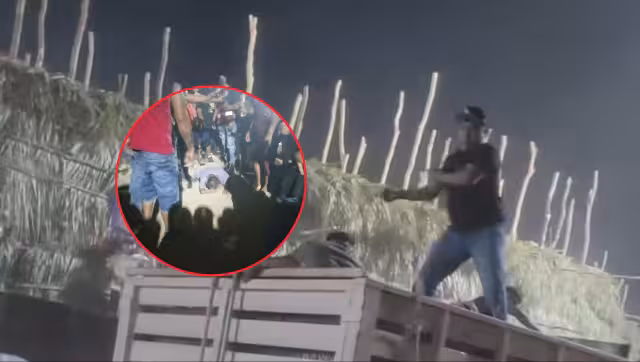 Un adulto mayor quedó inconsciente tras ser arrollado por caballos de monosabios durante una corrida en Calkiní.