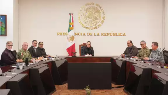 La presidenta Claudia Sheinbaum encabezó la reunión de seguridad