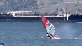 Windsurfista choca con ballena en San Francisco: video del impactante momento se vuelve viral