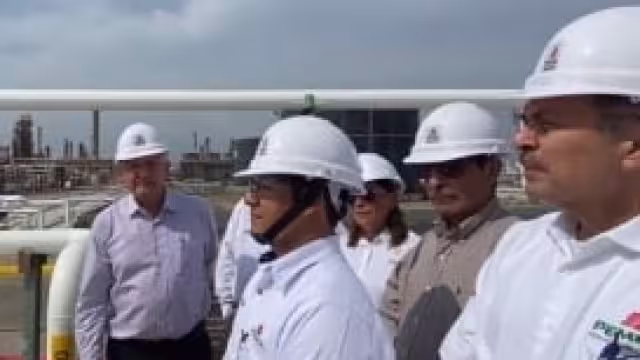 AMLO en su visita a Oaxaca