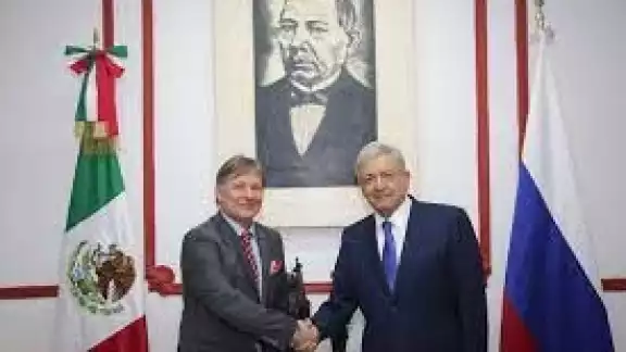 El agregado militar de la embajada, Alexey Derevyankin, celebró que el gobierno mexicano se opusiera a enviar armas a Ucrania El agregado militar de la embajada, Alexey Derevyankin, celebró que el gobierno mexicano se opusiera a enviar armas a Ucrania