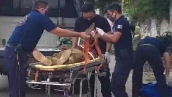 El agredido fue atendido en el lugar El agredido fue atendido en el lugar