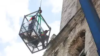Arrancan las obras de mantenimiento en la Catedral de Mérida  previas al Día de la Candelaria