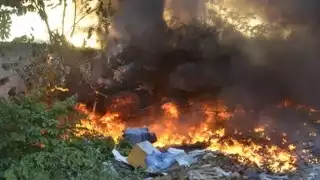 El predio es utilizado como basurero clandestino