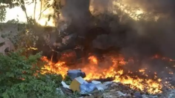 El predio es utilizado como basurero clandestino