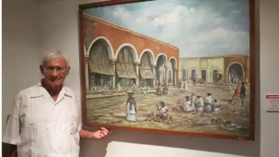 Este célebre artista gustaba de pintar escenarios de calles y edificios del antiguo Yucatán Este célebre artista gustaba de pintar escenarios de calles y edificios del antiguo Yucatán